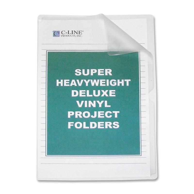 C-Line Non-Glare Vinyl Project Folders, Legal Size, Clear, Box Of 50 MPN:62139