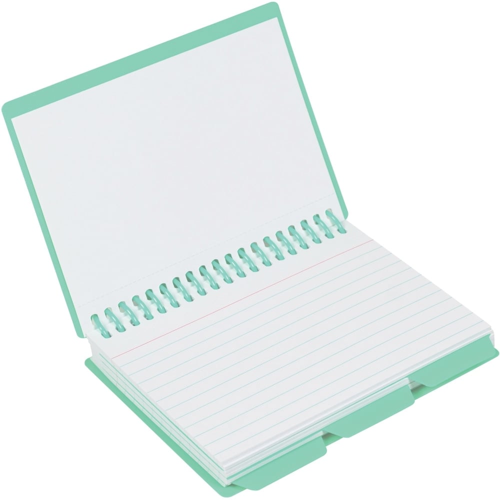 C-Line Tropic Tones Spiral Index Card Notebook With Index Tabs, 3in x 5in, Assorted Colors (Min Order Qty 15) MPN:CLI48750