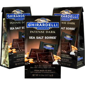 Ghirardelli Chocolate Intense Dark Sea Salt Soiree 4.12 oz 3 Pack 30001031