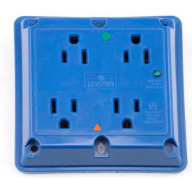 Leviton 8480-Igb 4-In-1 Receptacle Straight Blade Hospital Grade Blue 8480-IGB