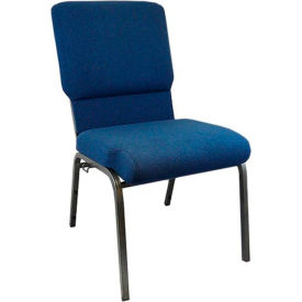 Flash Furniture® Advantage Stacking Church Chair Black Frame/Navy Seat T185-101PCH