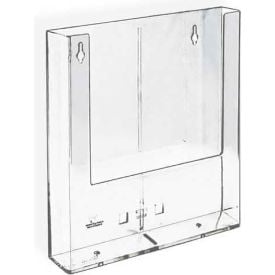 Approved 252112 Single Pocket Tri-Fold Wall Mount Brochure Holder 4.125