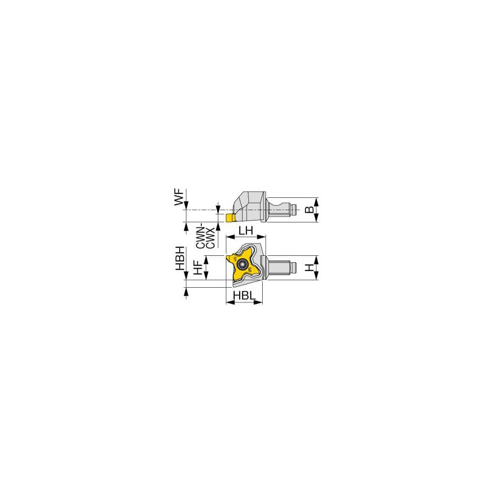 Modular Grooving Head: Right Hand, Cutting Head, System Size QC12, Uses TC Size 18 Inserts MPN:6778634