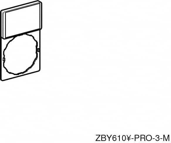 Rectangular, Legend Plate - Blank MPN:ZBY6101