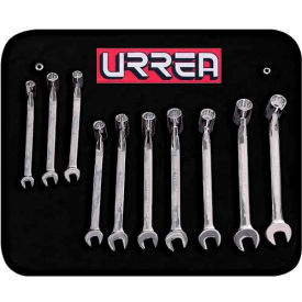 Urrea Flex Combination Metric Wrench Set 1270HMF 10 mm - 19 mm 10 Piece Set 1270HMF