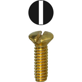 L.H.Dottie® Oval Head Wall Plate Screw Slotted Brass #6-32 x 1/2