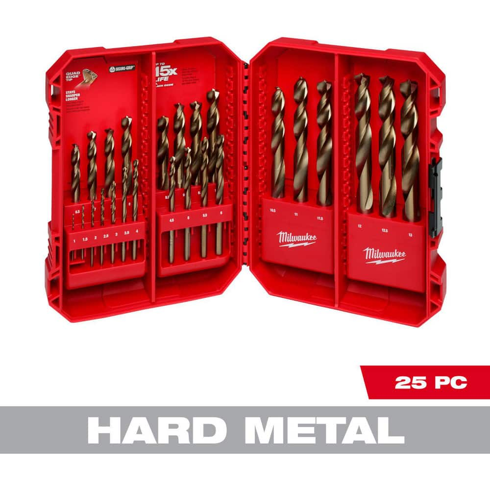 Drill Bit Sets, Drill Bit Set Type: Hex Shank Drill Bits , Tool Material: Titanium , Shank Type: Hex, Straight , Coating/Finish: (TiN) , Point Type: Standard MPN:48-89-2531