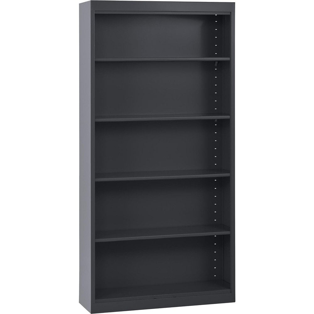 Bookcases, Overall Height: 72in , Overall Width: 36 , Overall Depth: 12 , Material: Steel , Color: Textured Black  MPN:BA40361272-09