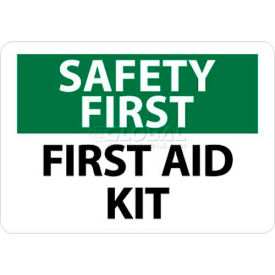 NMC SF41RB OSHA Sign Safety First - First Aid Kit 10