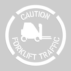 Accuform PMS266 Floor Stencil - Caution Forklift Traffic - 20