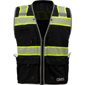 GSS Safety ONYX Surveyor's Safety Vest-Black-LG 1513-LG