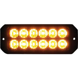 Buyers LED Rectangular Amber Strobe Light 12-24VDC - 12 LEDs - 8891700 8891700