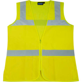ERB® Girl Power At Work™ S720 ANSI Class 2 Women's Safety Vest Zipper Closure XL Lime WEL61918LIXL