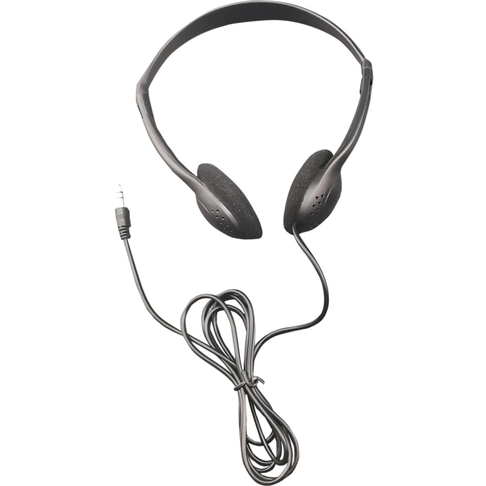 Hamilton Buhl Personal-Sized Economical Headphones, 100 Pack - Stereo - Black - Mini-phone (3.5mm) - Wired - 32 Ohm - 20 Hz 20 kHz - Over-the-head - Binaural - Supra-aural MPN:PER/100
