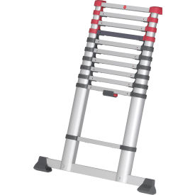 Hailo T80 Safety Telescopic Ladder w/ 11 Steps Ladder & One Hand Unlocking System 330 lb. Capacity 7113-111