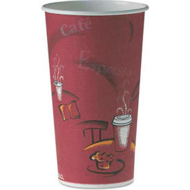 SOLO® Polycoated Hot Paper Cups 20 oz Bistro Design 600/Carton 420SI-0041