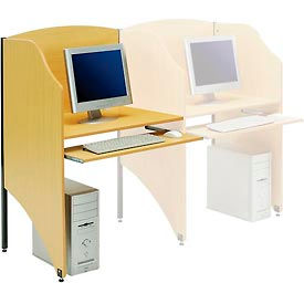 Interion® Privacy Study Carrel Add-On Carrel Teak 772250