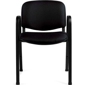 Offices To Go™ Stacking Chair - Fabric - Black 11703-QL10OTG