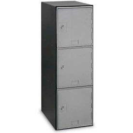 United Visual Products 3-Tier 3 Door Locker w/ Combo Lock 11-1/2