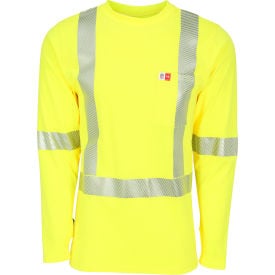 Big Bill High Visibility Athletic Performance T-shirt Flame Resistant 6 Oz. 2XL Yellow SRT5PY6/OS-R-YEL-2X