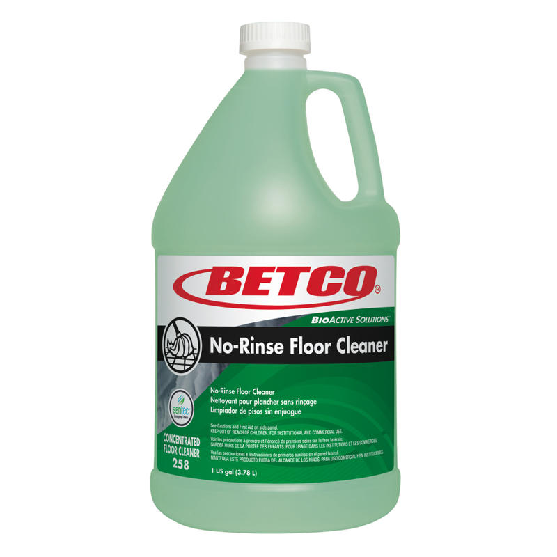 Betco BioActive Solutions No Rinse Floor Cleaner, Fresh Scent, 128 Oz Bottle, Case Of 4 MPN:2580400