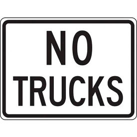 AccuformNMC™ No Trucks Traffic Sign EGP Reflective Aluminum 18