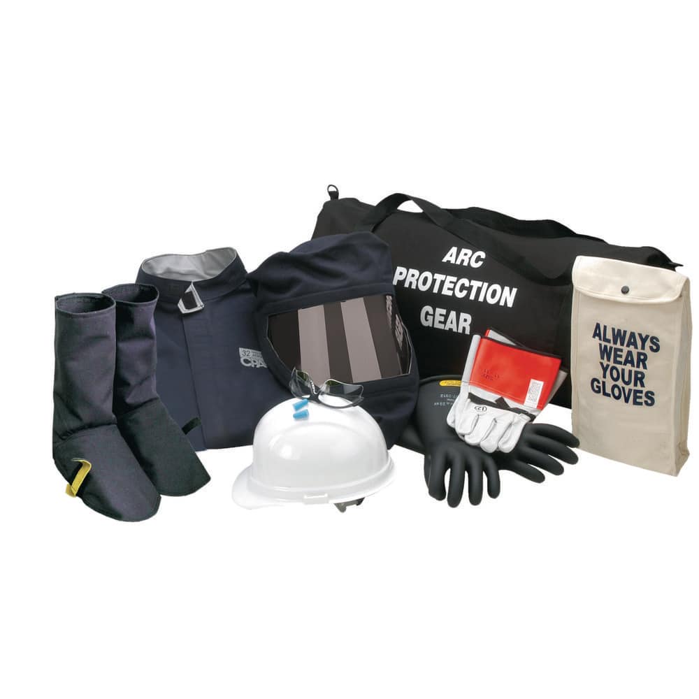Arc Flash Clothing Kits, Protection Type: Arc Flash , Garment Type: Coat, Hoods, Leggings , Maximum Arc Flash Protection (cal/Sq. cm): 32.00 , Size: 5X-Large  MPN:AG32-CL-5XL-10.