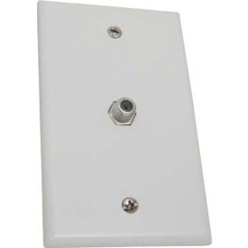 Vertical Cable 028-WP/1FX81 TV Wall Plate With 1 FX81 Coaxial Connector White 028-WP/1FX81