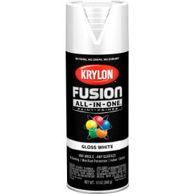 Krylon Fusion All-In -One Combination Aerosol Paint & Primer Gloss White 12 oz. - Pkg Qty 6 K02727007