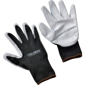 GoVets™ Foam Nitrile Coated Gloves Gray/Black Large 1 Pair - Pkg Qty 12 344L708