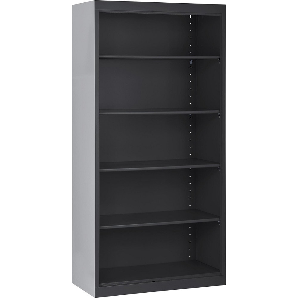 Bookcases, Overall Height: 72in , Overall Width: 36 , Overall Depth: 18 , Material: Steel , Color: Textured Black  MPN:BA40361872-09