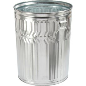 Witt Industries Commercial Duty Outdoor Galvanized Steel Corrosion Resistant Trash Can32 GalSilver WCD32C
