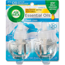 Air Wick® Scented Oil Twin Refill Pack Fresh Linen 0.67 oz. Capacity Pack of 6 62338-82291