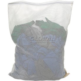 Mesh Bag W/ Nylon Zipper Closure White 18x24 Medium Weight - Pkg Qty 12 L-524ZR