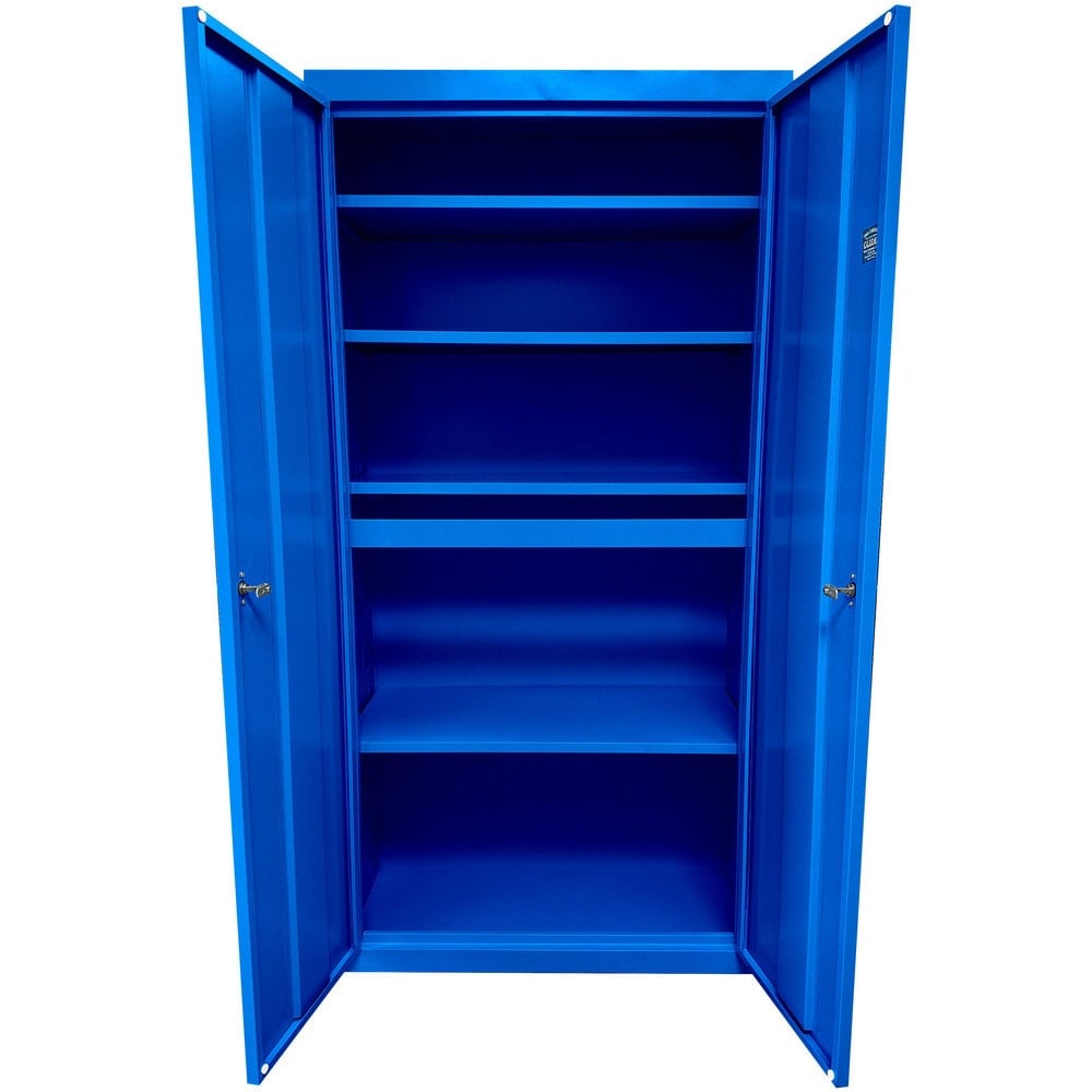 Storage Cabinets, Cabinet Type: Steel Storage Cabinet , Cabinet Material: Steel , Width (Inch): 24 , Depth (Inch): 18 , Cabinet Door Style: Flush  MPN:UA-241872-BL