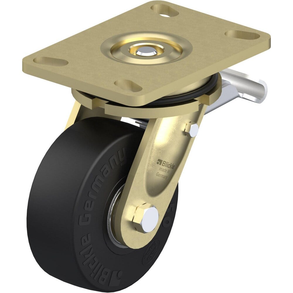 Top Plate Casters, Mount Type: Plate , Number of Wheels: 1.000 , Wheel Diameter (Inch): 5 , Wheel Material: Rubber , Wheel Width (Inch): 2-1/16  MPN:910517