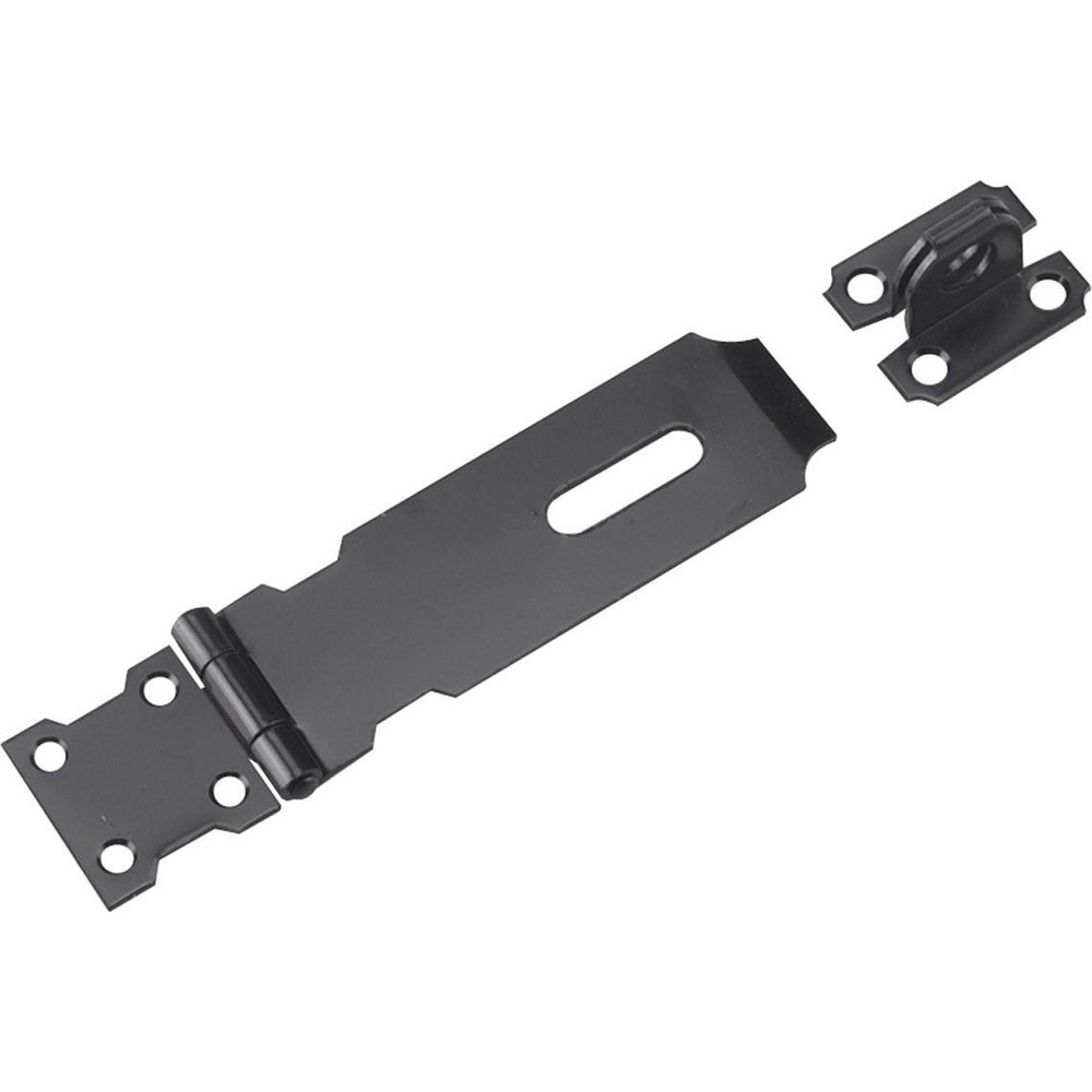 Hasps, Hasp Type: Conventional , Material: Steel , Arm Length: 4.55 in , Finish: Black Powder Coated , Arm Width: 1.5in  MPN:316FBR