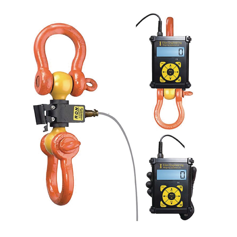 Crane Scales & Hanging Scales, Type: Shackle Type Wired Dynamometer , Capacity (Lb.): 2000.00 , Capacity (kg): 907.1847 , Display Type: 6 Digit LCD  MPN:2125S01