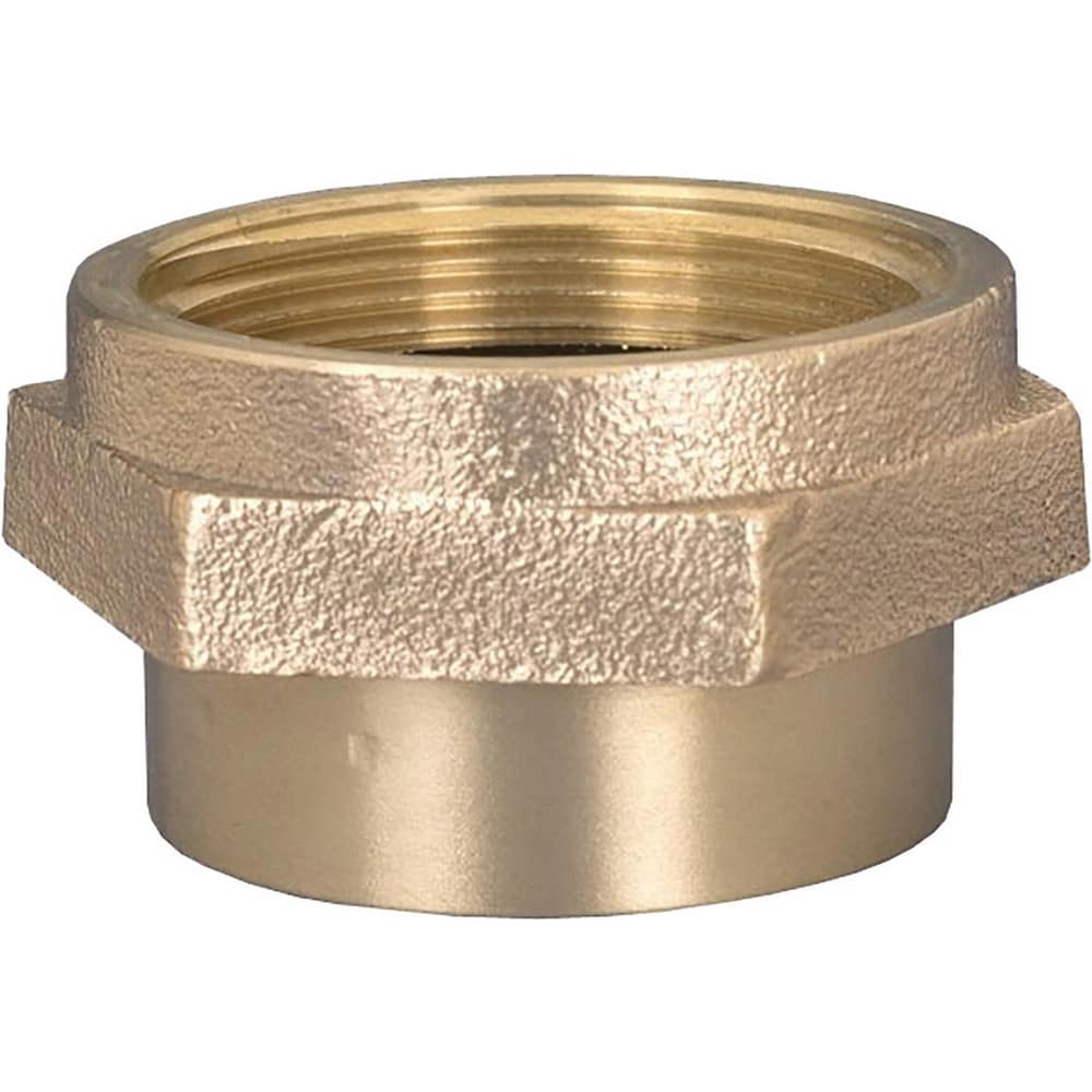 Brass & Chrome Pipe Fittings, Fitting Type: Double Female Hex Adapter , Fitting Size: 2-1/2 x 2-1/2 , End Connections: FNPT x FNST , Material Grade: 360  MPN:FFH2525F