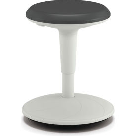 HON® Revel Fidget Stool with Adjustable Height Backless Fabric Seat Charcoal HONEFS01S