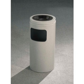 Glaro 10 Gallon Ash/Trash Receptacle w/Sand Cover Satin Black - C1561-BK-BK C1561-BK-BK