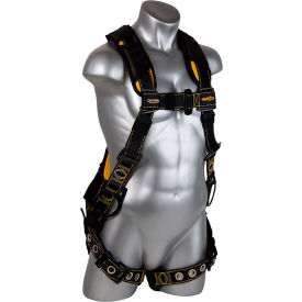 Guardian Cyclone Harness Pass-Thru Chest Tongue Buckle Legs Side/Back D-Ring XL 130-323lbs Cap. 21078