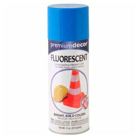 Premium Dcor Fluorescent Fast Drying Enamel 12 oz. Aerosol Can Neon Blue Flat - 641407 641407