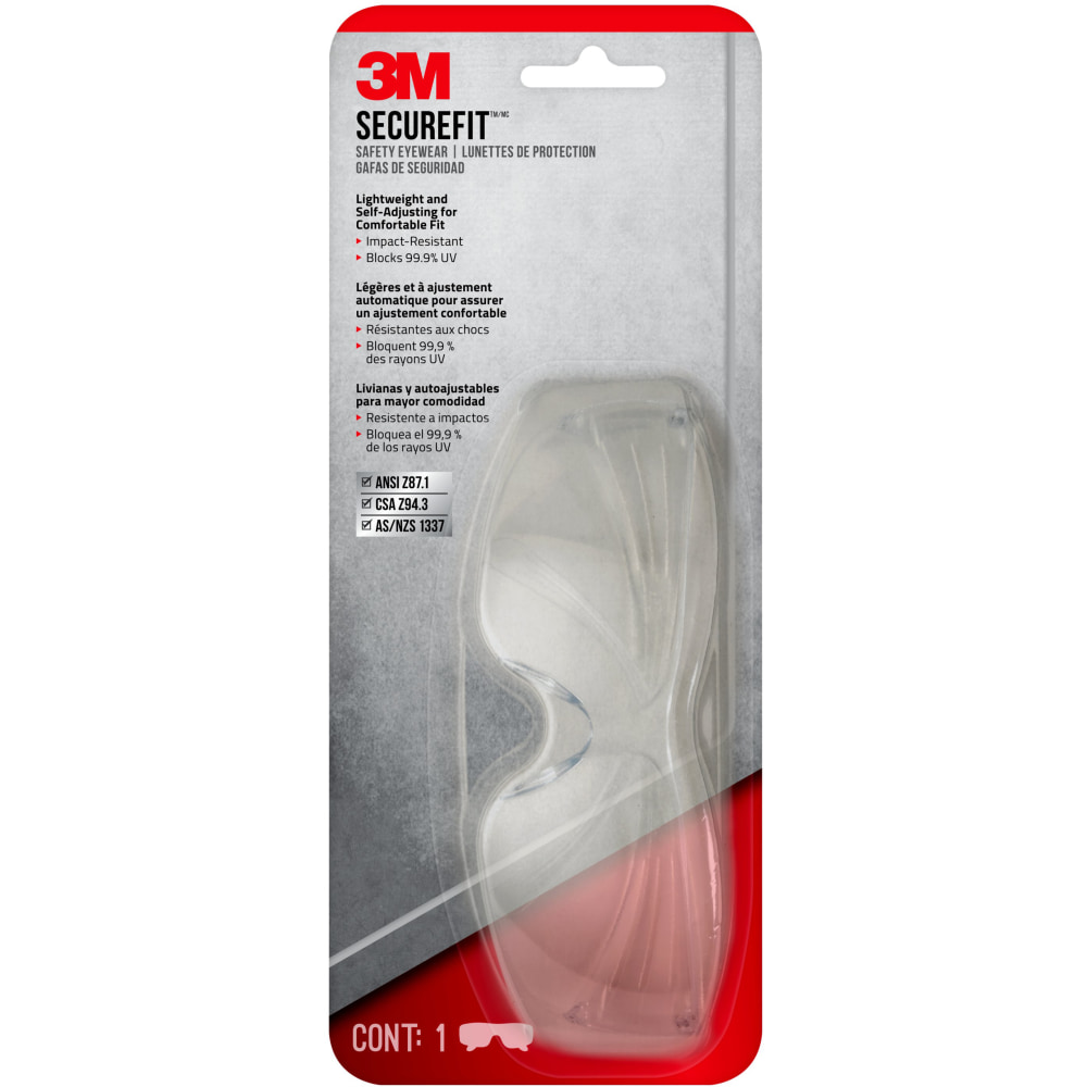 3M Securefit 200 Anti-Fog Eyewear, Clear (Min Order Qty 12) MPN:SF200H1-DC