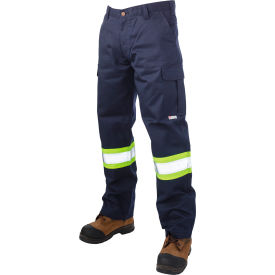 Tough Duck Relaxed Fit Twill Safety Cargo Utility Pants 32