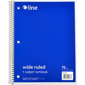 C-Line® 1-Subject Notebook Wide Ruled 70-Page Blue 24 Each/Set 22038-CT