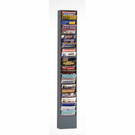 23 Pocket Vertical Literature Rack - Gray 401-95