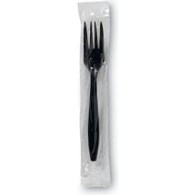 Dixie® Individually Wrapped Fork Polypropylene Black Pack of 1000 PFH53C