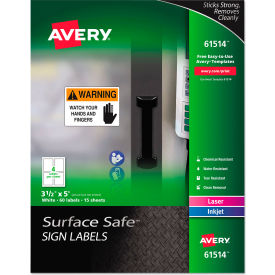 Avery® Surface Safe Sign Labels 3-1/2