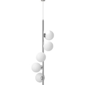 Ambiate Vitan Linear Globe Pendant Light Fixture G9 Base 15W Satin Nickel AL10002P5